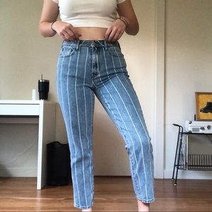 Pacsun Striped Light Wash Jeans